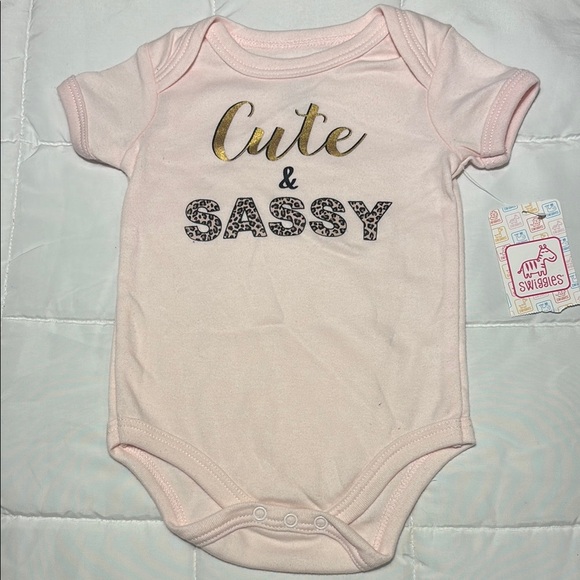 Swiggles Other - Swiggles Pink 'Cute & Sassy' Baby Onesie